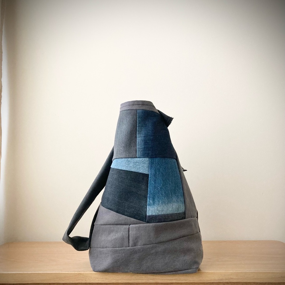 joodito origami cocoon sling crossbody hobo tote bag handbag japanese patchwork - Picture 4 of 10
